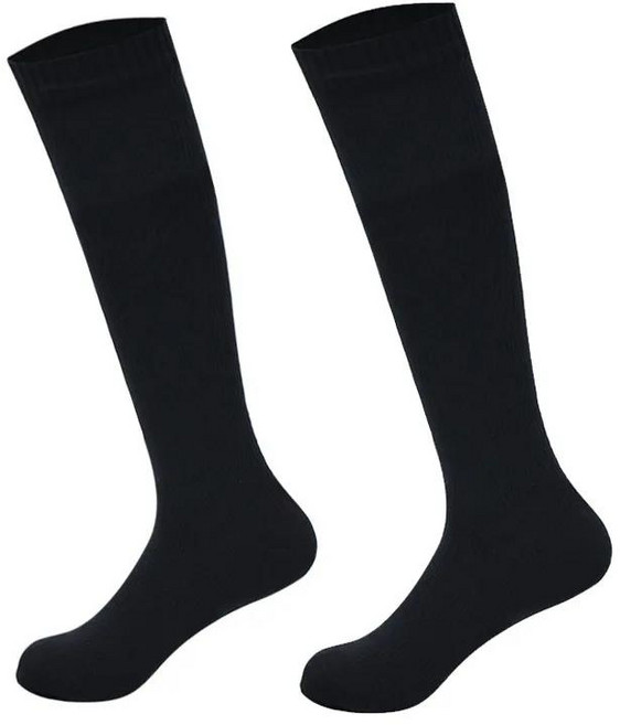 무릎 높이 방수 양말 하이킹 넘어 가고 야외 캠핑 사이클링 스키 등산 따뜻한 긴 무릎 높이 방수 양말, BLACK COLOR, 02 BLACK COLOR, 1개