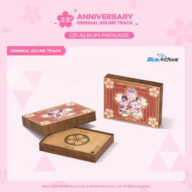 [특전 지관통포스터] 블루 아카이브 3.5주년 기념 OST [2CD앨범패키지] / 포토북+포토카드3종+스티키메모패드+메탈북마크+스티커세트+아크릴스탠드&키링세트+스페셜아이템쿠폰