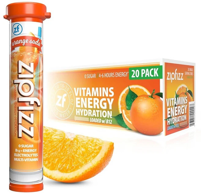 Zipfizz 헬시 에너지 드링크 믹스 20개입 - 오렌지소다, Zipfizz 헬시 에너지 드링크 믹스 20개입 - 오 - 쿠팡