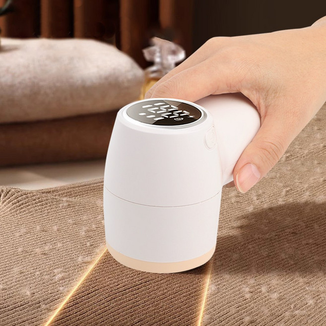 투데이리빙 옷감이 상하지 않는 휴대용 충전식 보풀제거기 usb 케이블 포함 6중날 보풀 제거 니트 코트 가디건 세탁소용 흡입식 보푸라기 제거기, 1개, 화이트, R98314M