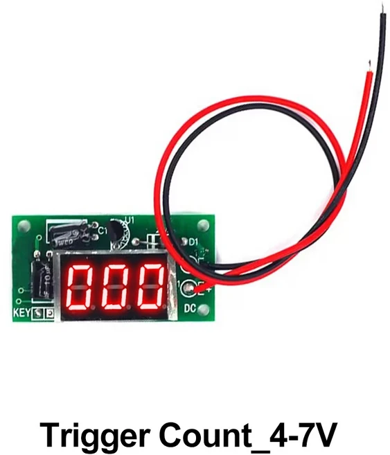 DC 5V 12V 24V 전원 켜기 카운터 모듈 누산기 3비트 빨간색 0.36인치 디지털 튜브 디스플레이 트리거 카운, 04 Trigger count 4-7V