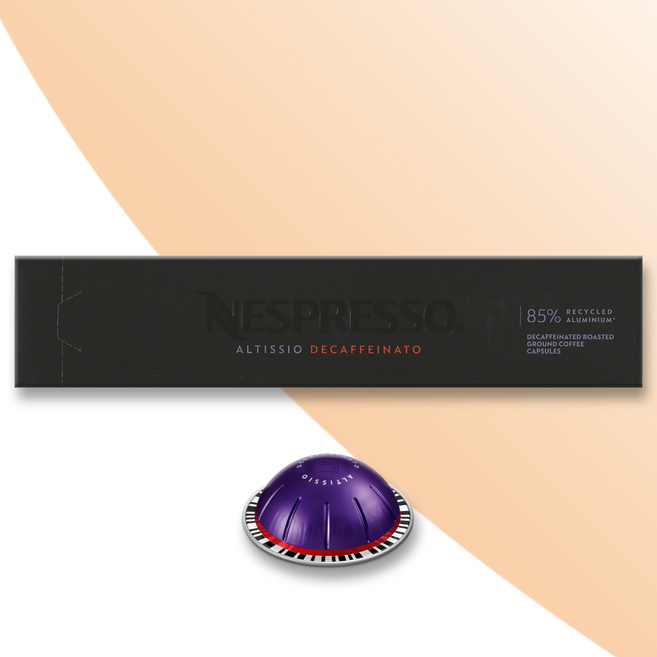 네스프레소 알티시오 디카페나토 디카페인 버츄오 머신 전용 캡슐 커피, 70g, 1박스, 10개입
