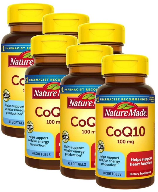 네이처 메이드 코큐텐 코엔자임큐텐 100mg 소프트젤 Nature made CoQ10 Softgels, 6개, 40정 - 쿠팡