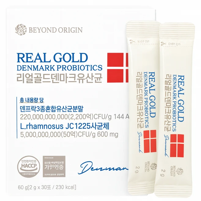 [비욘드오리진] 리얼골드 덴마크 50억 유산균 스틱 30포 장 건강 포스트바이오틱스, 1박스, 30회분 - 쿠팡