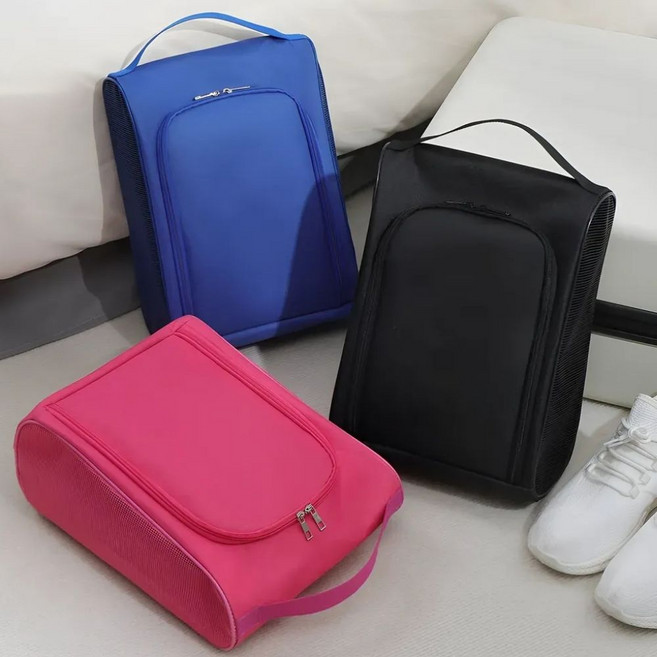 브랜드유 스포츠 통기성 메쉬 휴대용 신발 주머니, 1개, 블루