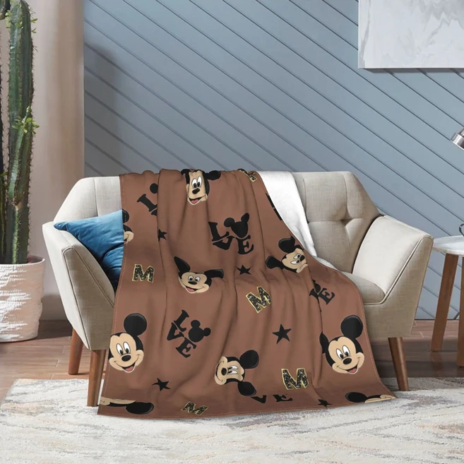 쿠쿠스토어 슈퍼 소프트 미키 마우스 담요 프리미엄 플란넬 플리스 가벼운 따뜻한 플러시 사계절 사 가능, 01 75x100cm 30x40in, 01 21