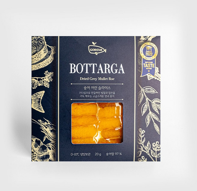 고래미 숭어 어란 슬라이스, 20g, 2개