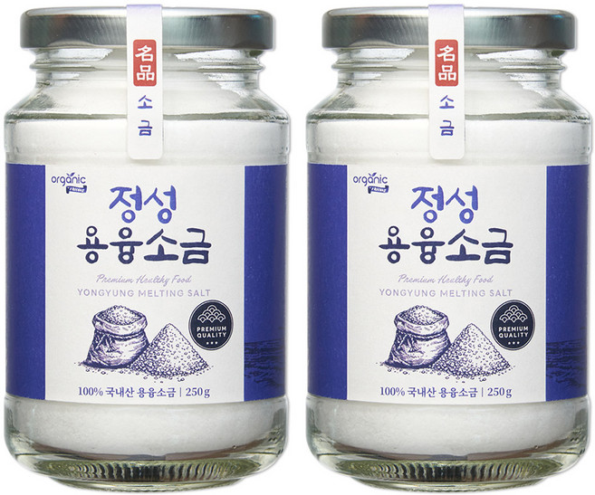오가닉프렌즈 정성 용융소금 미네랄 구운소금, 2개, 250g