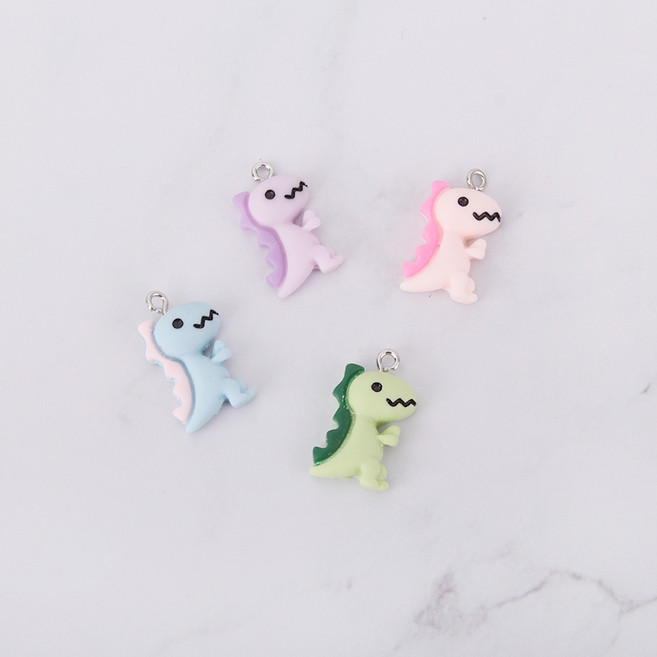 짱패브릭 큐티공룡 팬던트 참장식, 스카이, 1개