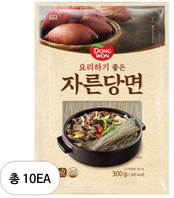 동원 자른당면, 10개, 300g