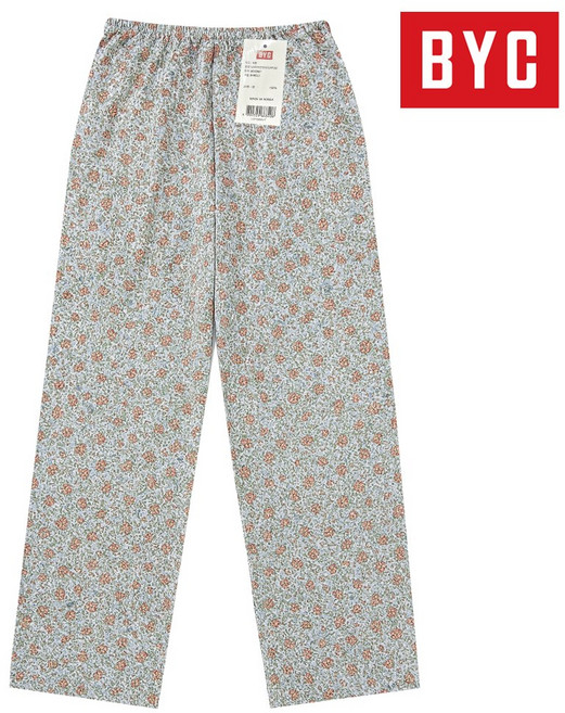 BYC 국내생산 프리미엄 스윗홈 60수 남녀 파자마 잠옷 하의 10종 택1