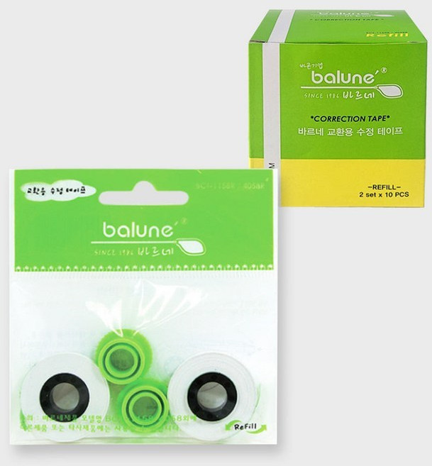 바르네 수정테이프, 20개, 리필 BCT-1158R