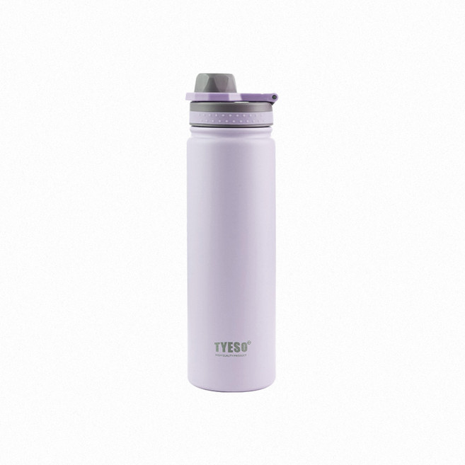 【TYESO泰碩正品】隱藏拉環不鏽鋼保冰保溫瓶750ML TYESO/泰碩正品/不鏽鋼保溫水壺/運動水壺/真空, 薰衣草紫, 1個, 750ml