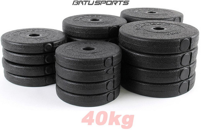 바투 조립식 역기세트 14Kg~40Kg 컬바 소봉 중봉 대봉 세트, 40kg, 1개, 05.원판만 구매