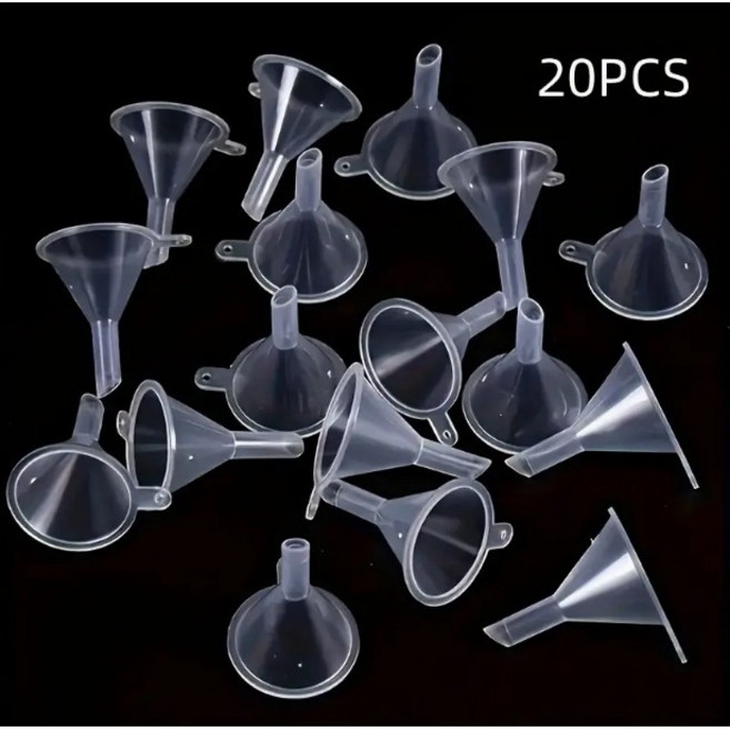 10개입 미니 깔대기 플라스틱 투명 깔데기, 10개, 2세트, 반투명