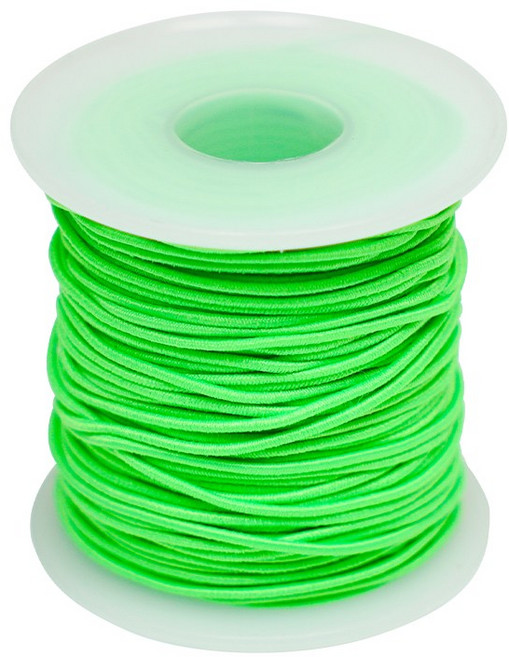디어플레이스 탄성 고무줄 팔찌 염주 만들기, 1개, 17 형광그린 45m_1.2mm