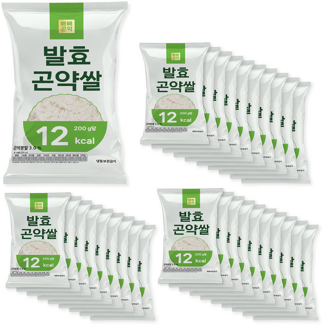 100g당 6kcal 빼빼곤약 발효곤약쌀, 200g, 30개