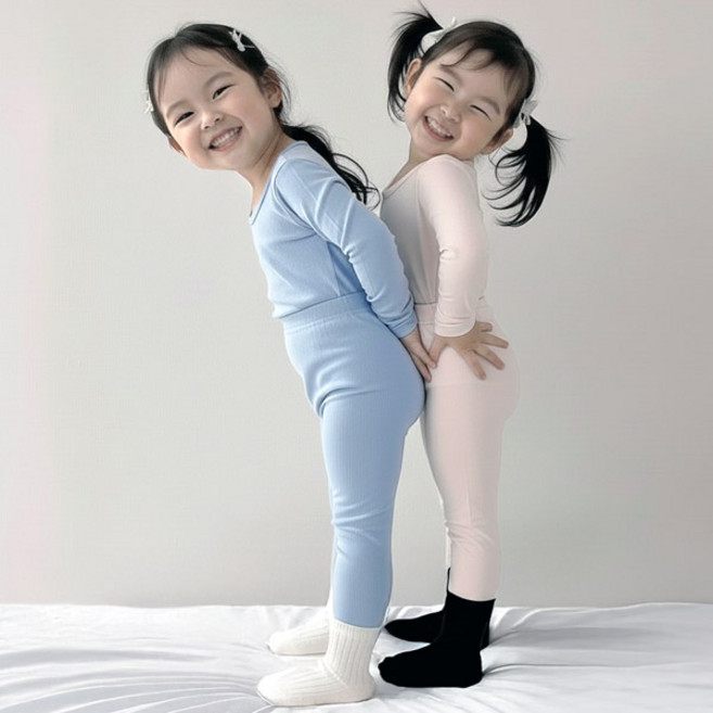 아이스토리키즈 국내제작보온 발열내의 기모내복세트 유아 아동 실내복