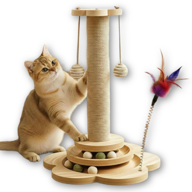 온리상점 고양이 수직 기둥 스크래쳐 장난감, 1개, 브라우니