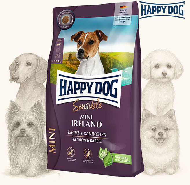 해피독 어덜트 강아지 아일랜드 미니 건식사료, 연어, 4kg, 1개