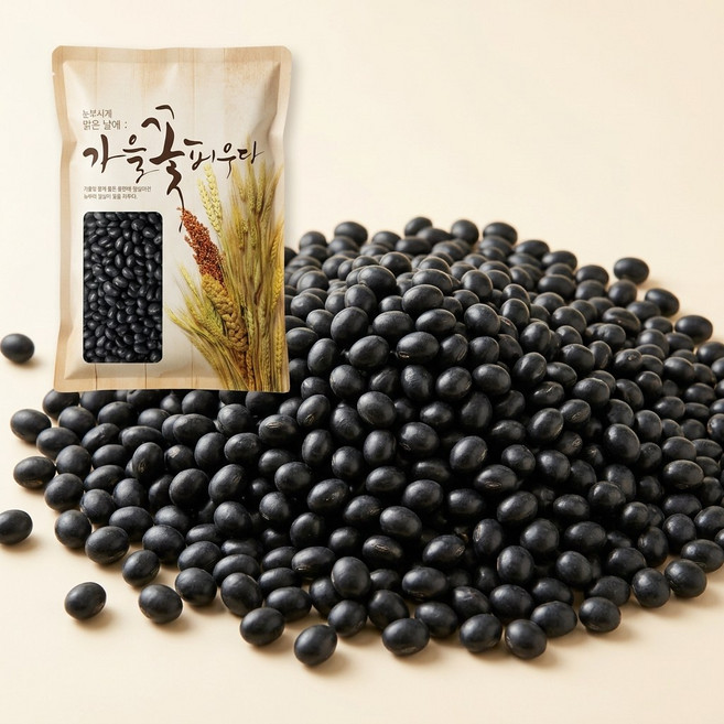 국산 서리태 검정콩 잡곡밥 단백질 식단콩 (건강하게 채우는 단백질 검정콩) 1kg, 10개