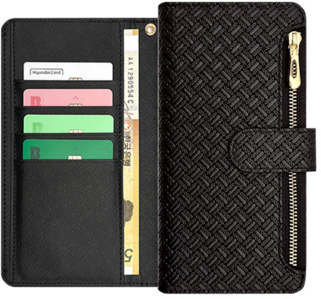 갤럭시 S24FE S721 셀리 슬림 지퍼 지갑 다이어리 휴대폰 케이스