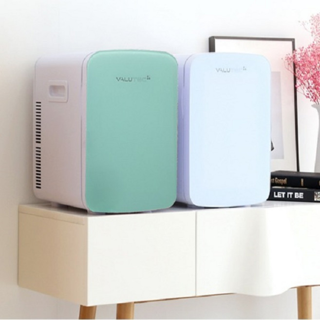 벨류텍 차량용 화장품겸용 냉온장고, White, 15리터 화이트