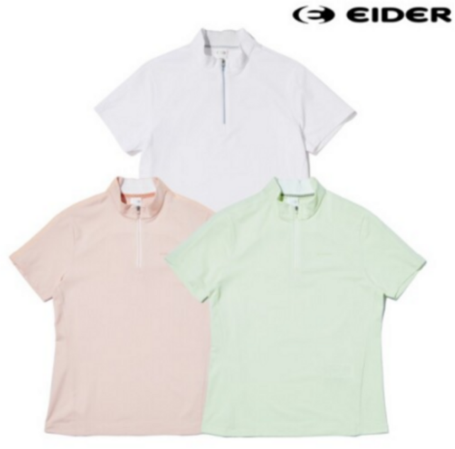 아이더 여성 여름 반팔 짚업 티셔츠 밸리 DWM23202