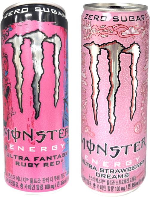 코카콜라 몬스터 에너지 루비레드 + 스트로베리 에너지음료, 24개입, 355ml