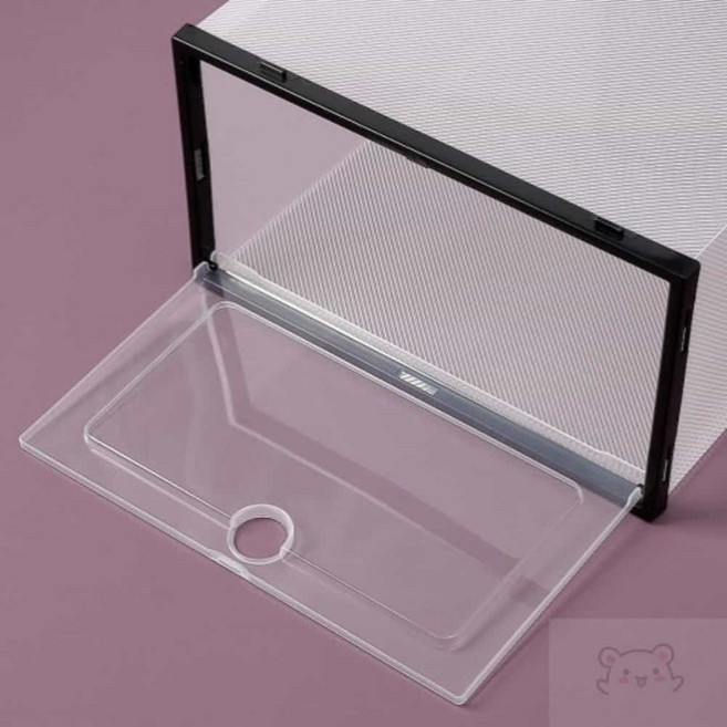 둠칫 블랙 투명 신발정리함 2개입 세트