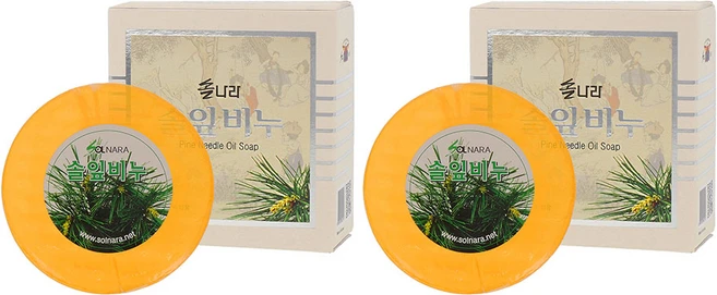 솔나라 천연 솔잎비누, 2개입, 120g - 쿠팡