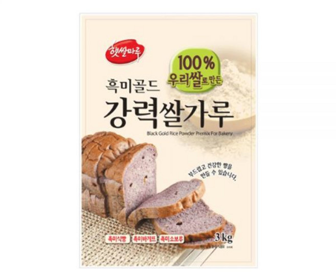 햇쌀마루 흑미골드강력쌀가루3kg 대두식품, 1, 3kg