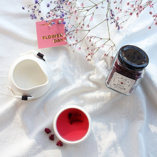 꽃마시다 국산 목련 메리골드꽃차 구절초 장미 팬지 등 스몰 10종, 1. 맨드라미 꽃차(4g), 1개입