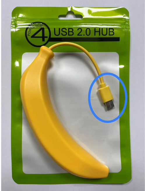 USB 허브 미니 소형 페퍼 바나나 모양 포트 다중 확장기 전원 어댑터 PC 노트북용, C Yellow Banana