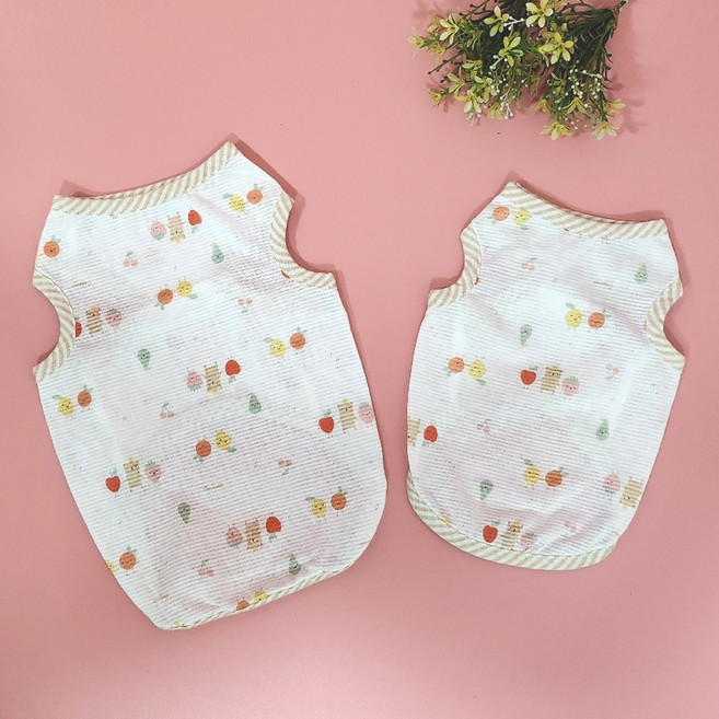 팻티아 보들보들 시원한 오가닉 메리야스 나시외 6color, 과일친구들 White, 1개