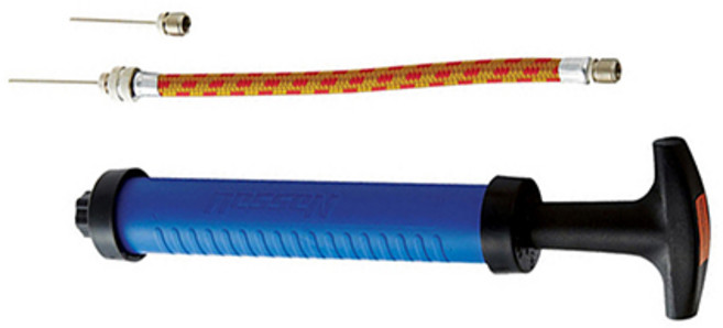 낫소 에어 펌프 양방향 바람 넣 기 축 구 공 농구 손 공기 주입 볼 기 핀 탱탱볼 핸드, 블루, 1개