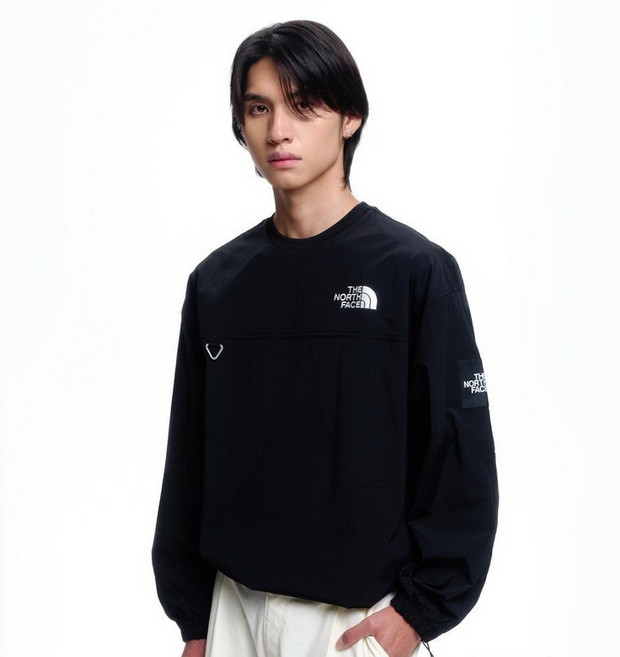 [신학기룩] [백화점상품] [노스페이스 공식] NM5MR57K 화이트라벨 알바니 EX 크루넥 BLACK 캠퍼스룩