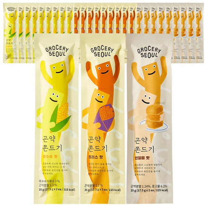 그로서리서울 곤약쫀드기 3종 혼합세트 30개입 (10개입씩), 1개