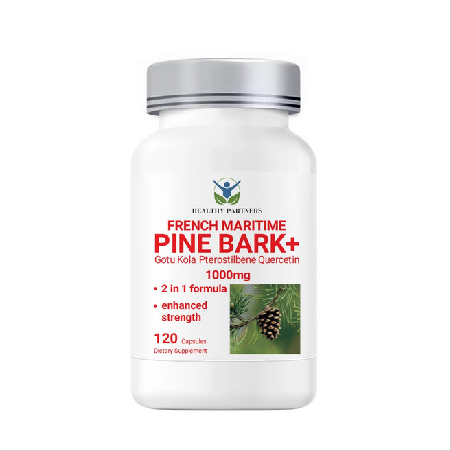 프랑스해안송 소나무껍질 추출물 1000mg 프로안토시아니딘 폴리페놀 베지캡슐 퀘르세틴 프테로스틸벤, 4개, 120정