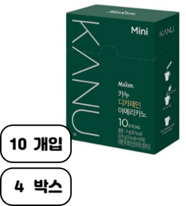 카누 미니 디카페인 아메리카노, 900mg, 10개입, 4개