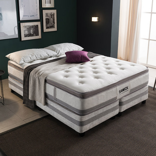 삼익가구 양모 케미컬폼 60T 텐셀 독립스프링 7존 필로우탑 매트리스(싱글), 310mm, 중간