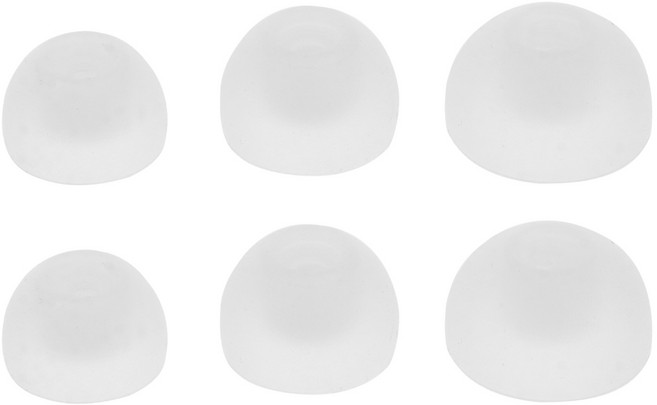 갤럭시 버즈2 이어폰 실리콘 커버 캡 교체용 6Pcs 인이어 이어캡 SM-R177 이어버드 이어팁 이어플러그 이어패드, White, 1개