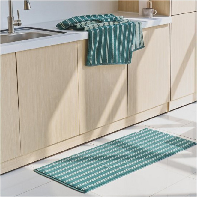 [알레보] 시즌3 오브타월 코마사 주방매트 싱크대 부엌 발매트 1P (스트라이프), 상세 설명 참조