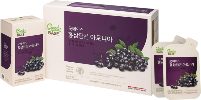 굿베이스 홍삼담은 아로니아 50ml*30포(null), 30개, 50ml