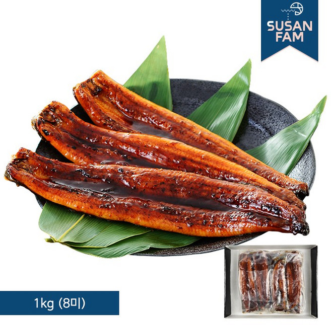 손질 민물장어 양념구이 1kg(8미) 냉동 참장어 장어, 1개, 1kg