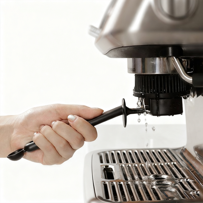 MISI 실리콘 커피기전문 청소브러시, 1개, 블랙