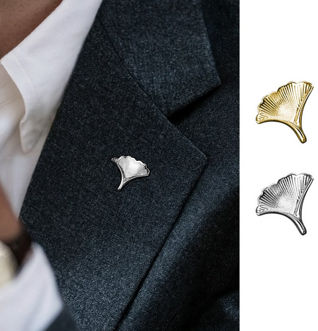 Mav 프리미엄 리프 브로치 신뢰 정직 정장 뱃지 은행잎 남자