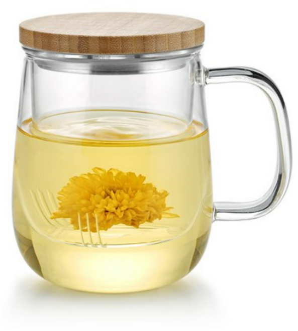 사마도요 대나무 유리 티머그 500ml, 단일, 1개