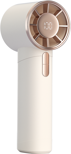 헤미션 휴대용 선풍기 고속 미니 선풍기 손선풍기 핸디 USB 선풍기 0~100/ 5단 조절, 화이트-골드, DS1013