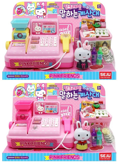 JB 핑크래빗 말하는계산대 역할 놀이 장난감 sj1095 제이발전소, 단품, 1개